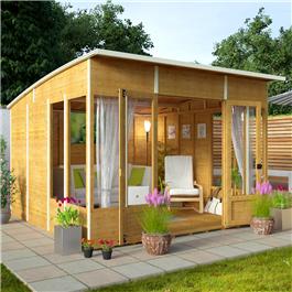 Prefabricated Wooden Summer House with Shed